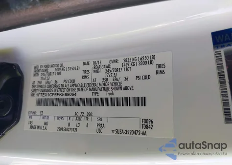 2015 Ford F-150 Xlt from USA, damaged, VIN 1FTEX1CP6FKE89064